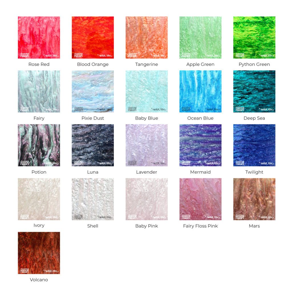 Sparkle Swirls Acrylic Swatch Pack – My Little Acrylic Shop